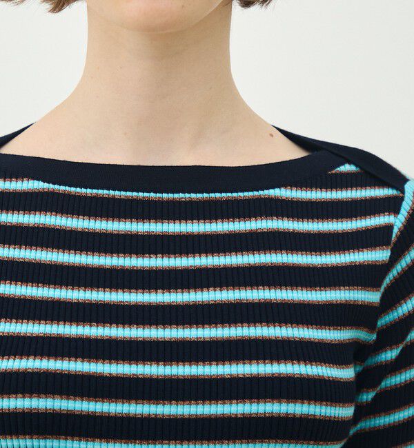 MACPHEE「コットンリブ ボートネックプルオーバー」|ニット・セーター|