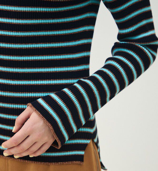 MACPHEE「コットンリブ ボートネックプルオーバー」|ニット・セーター|