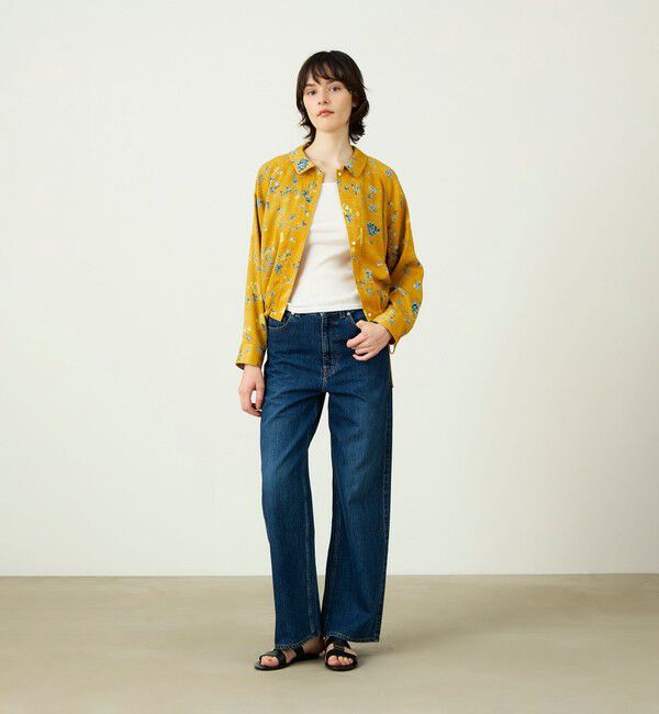 SOULEIADO「ベルベットサテンプリント ブルゾン」|ブルゾン・スタジャン|