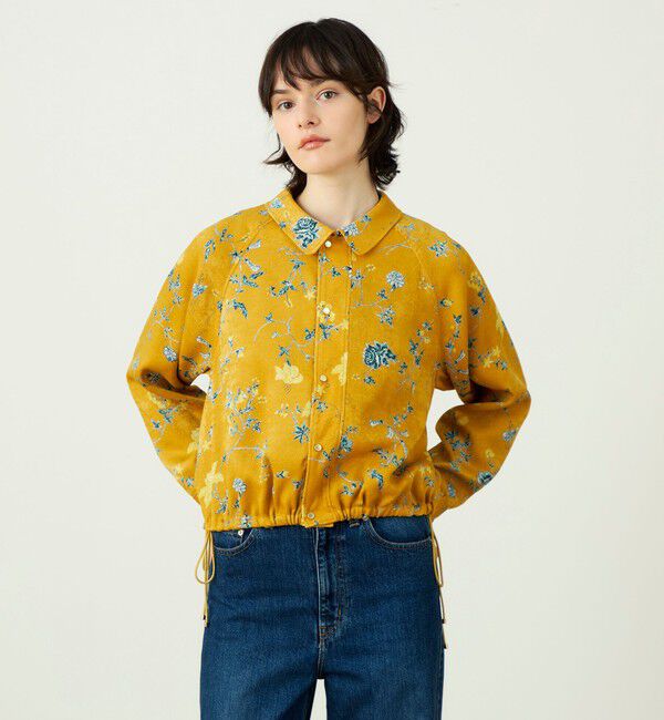 SOULEIADO「ベルベットサテンプリント ブルゾン」|ブルゾン・スタジャン|