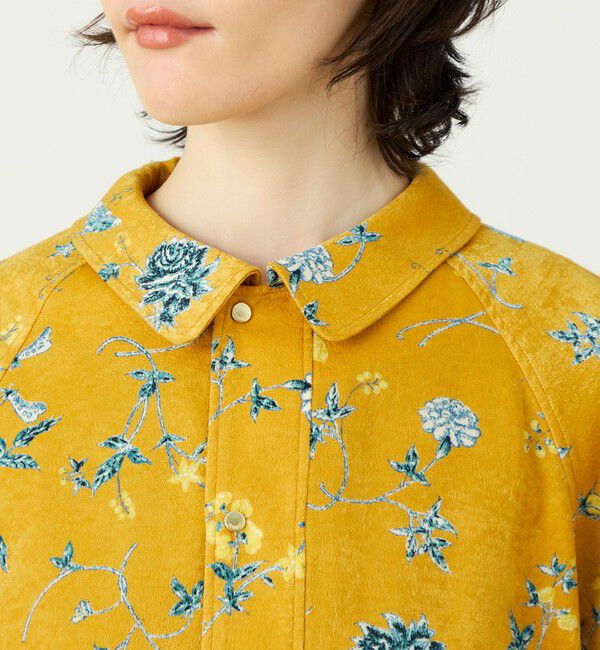 SOULEIADO「ベルベットサテンプリント ブルゾン」|ブルゾン・スタジャン|
