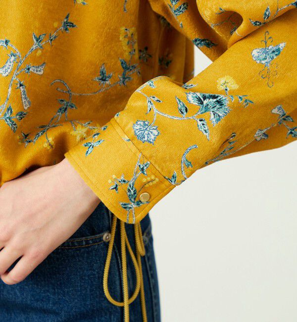 SOULEIADO「ベルベットサテンプリント ブルゾン」|ブルゾン・スタジャン|