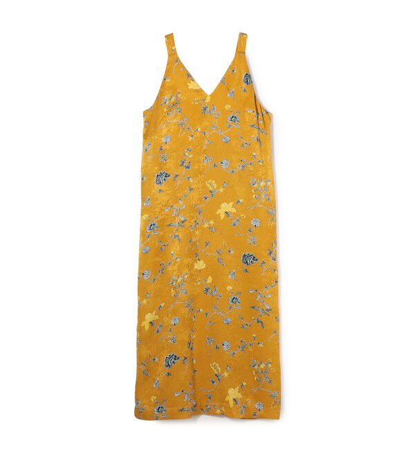 SOULEIADO「ベルベットサテンプリント キャミソールワンピース」|ワンピース|24 イエロー系