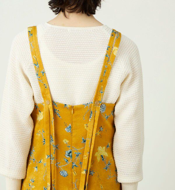 SOULEIADO「ベルベットサテンプリント キャミソールワンピース」|ワンピース|