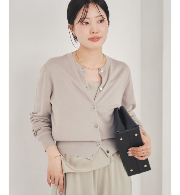 Plage「Compact Knit カーディガン」|カーディガン|グレー