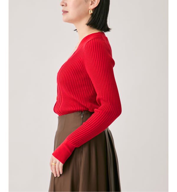 VERMEIL par iena「SLOWOOL Vネック カーディガン」|カーディガン|