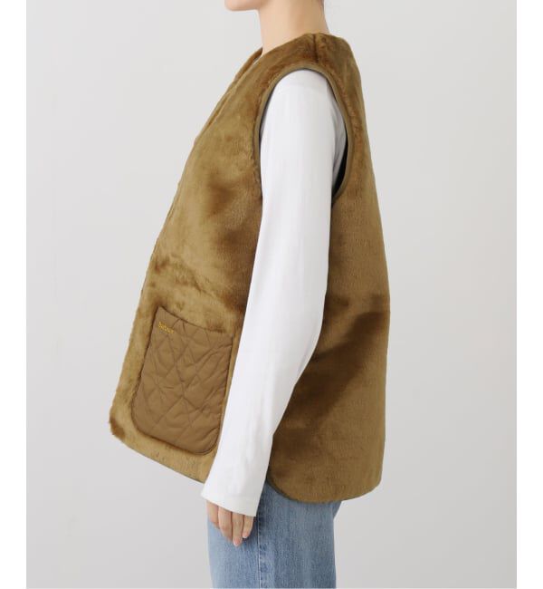IENA「Barbour/バブアー KARIN FAUX FUR GILET ベスト LGI0201」|ダウンベスト・ベスト|