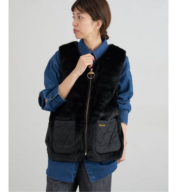 IENA「Barbour/バブアー KARIN FAUX FUR GILET ベスト LGI0201」|ダウンベスト・ベスト|