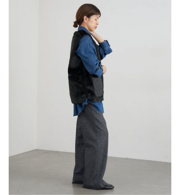 IENA「Barbour/バブアー KARIN FAUX FUR GILET ベスト LGI0201」|ダウンベスト・ベスト|