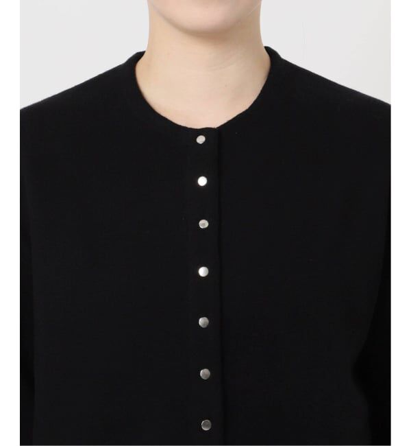 IENA「《追加2》ダブルフェイススナップカーディガン」|カーディガン|