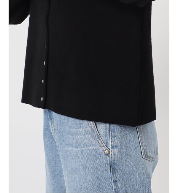 IENA「《追加2》ダブルフェイススナップカーディガン」|カーディガン|