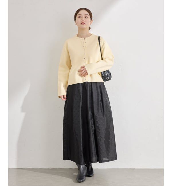 IENA「《追加2》ダブルフェイススナップカーディガン」|カーディガン|