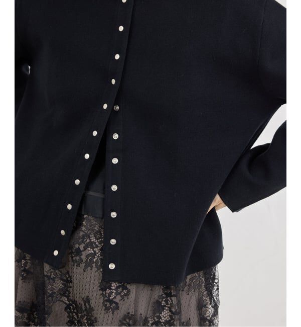 IENA「《追加2》ダブルフェイススナップカーディガン」|カーディガン|