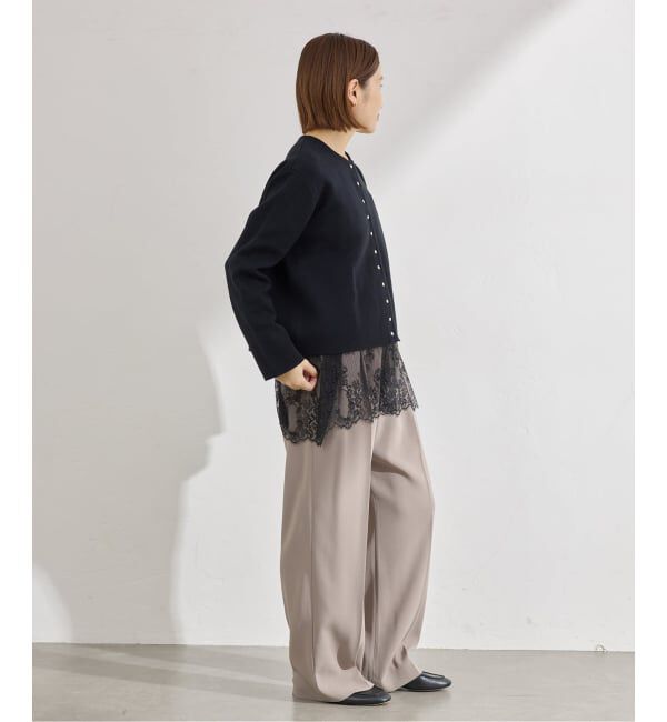 IENA「《追加2》ダブルフェイススナップカーディガン」|カーディガン|