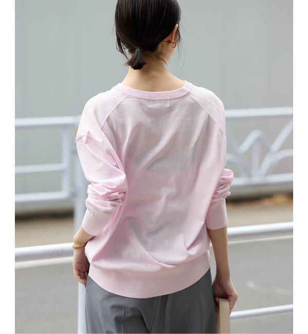 SLOBE IENA「《シリーズあり/予約》コットンキュプラクルーネックカーディガン」|カーディガン|