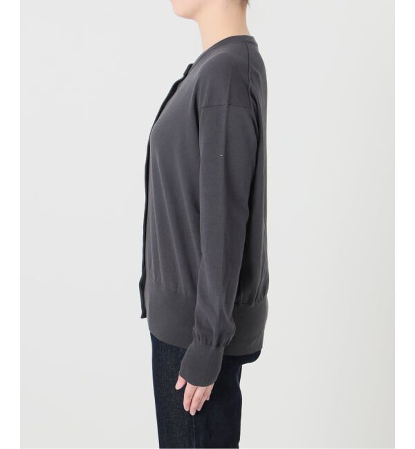 SLOBE IENA「《シリーズあり/予約》コットンキュプラクルーネックカーディガン」|カーディガン|