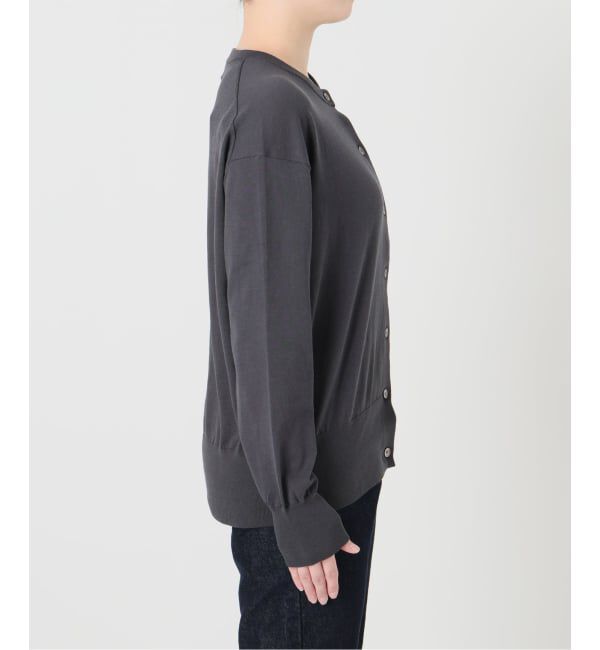 SLOBE IENA「《シリーズあり/予約》コットンキュプラクルーネックカーディガン」|カーディガン|