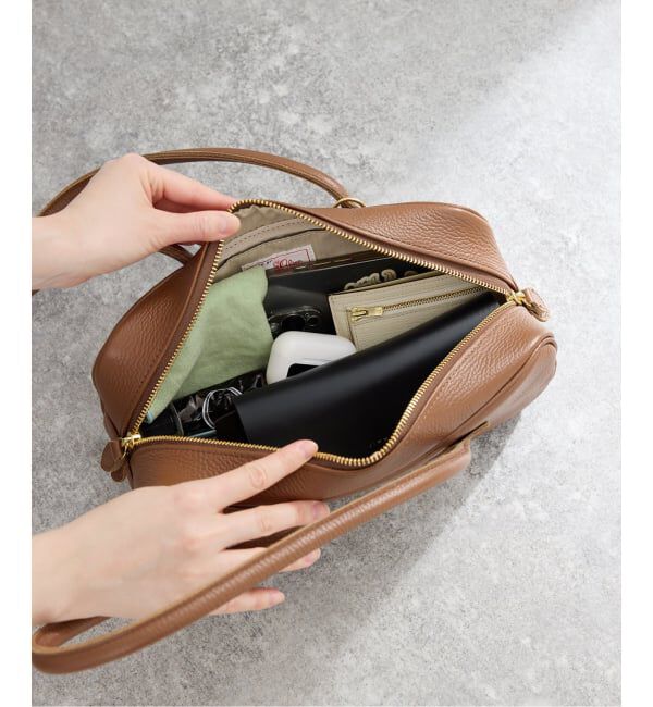 IENA「《WEB限定/予約》YOUNG&OLSEN EMBOSSED LEATHER STUDENT S バッグ YO2601-GD005」|ボストンバッグ|