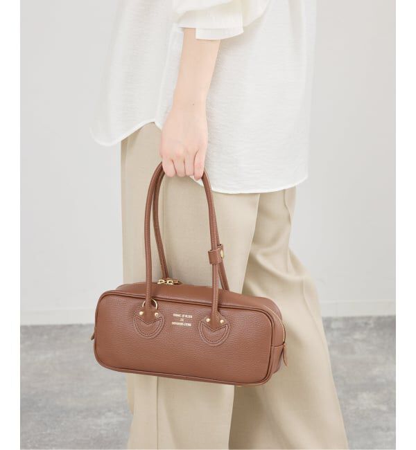 IENA「《WEB限定/予約》YOUNG&OLSEN EMBOSSED LEATHER STUDENT S バッグ YO2601-GD005」|ボストンバッグ|ブラウン