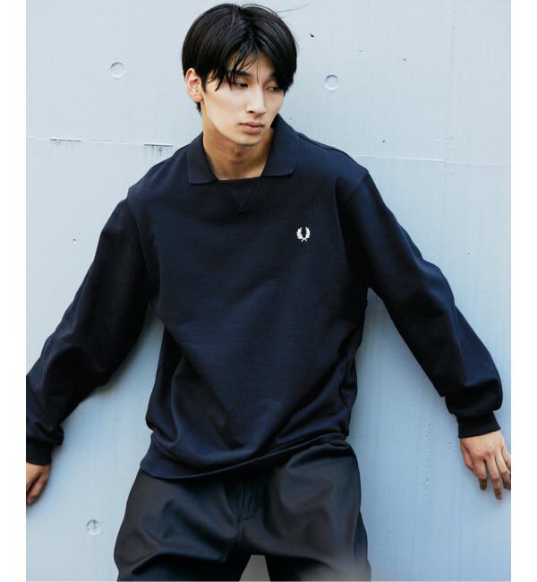 JOURNAL STANDARD「FRED PERRY / フレッドペリー 別注 フットボール カラー スウェット」|スウェット・ジャージ|ネイビー