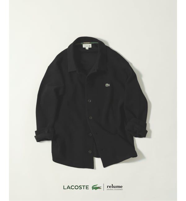 JOURNAL STANDARD relume「LACOSTE / ラコステ 別注 ヘビーピケ シャツ ジャケット」|カーディガン|ブラック