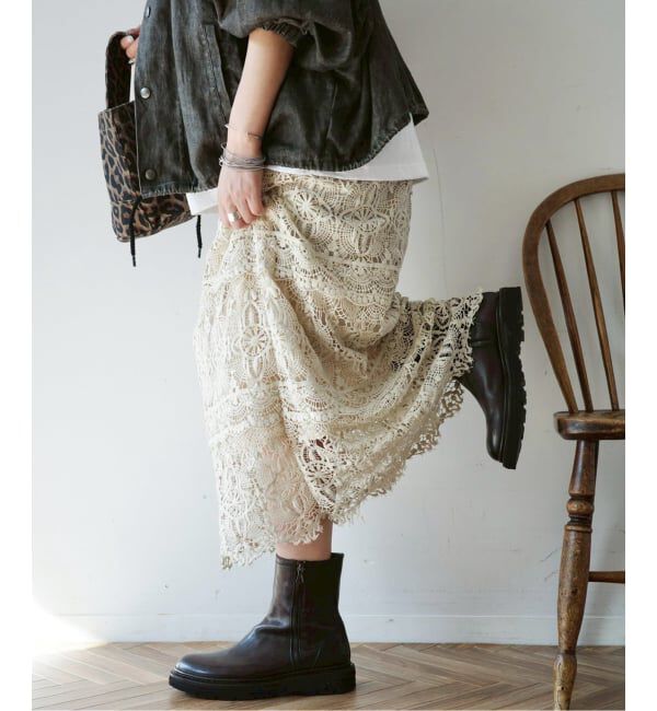 journal standard luxe「《追加予約》レースMIX スカート」|スカート|