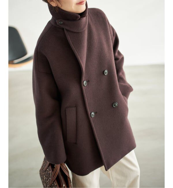 Spick and Span「《追加》TICCA / ティッカ ピーコート」|ピーコート|ブラウン