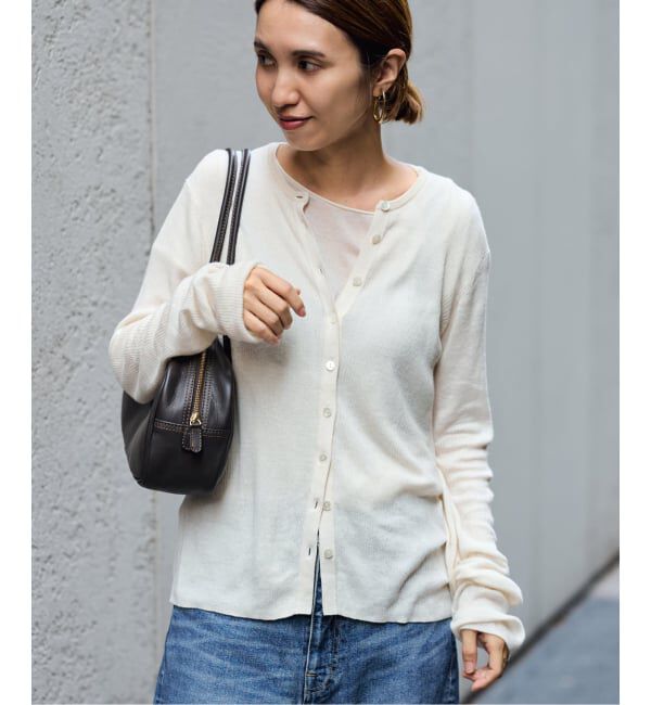 FRAMeWORK「≪追加≫スイビコットンリブカーディガン」|カーディガン|