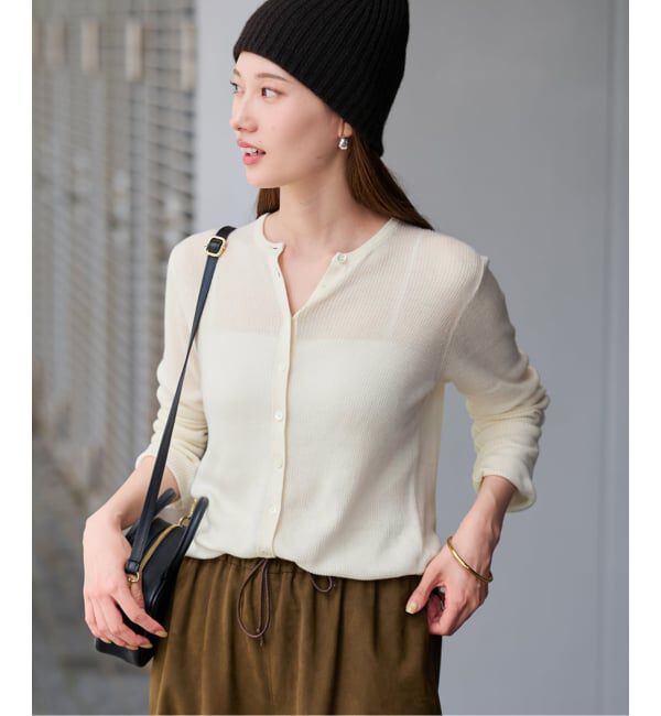 FRAMeWORK「≪追加≫スイビコットンリブカーディガン」|カーディガン|