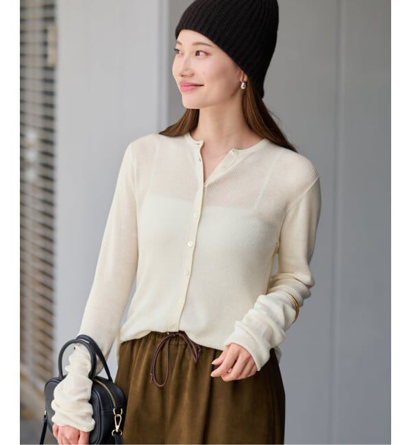 FRAMeWORK「≪追加≫スイビコットンリブカーディガン」|カーディガン|