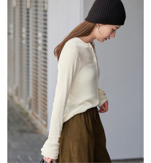 FRAMeWORK「≪追加≫スイビコットンリブカーディガン」|カーディガン|