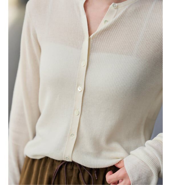 FRAMeWORK「≪追加≫スイビコットンリブカーディガン」|カーディガン|
