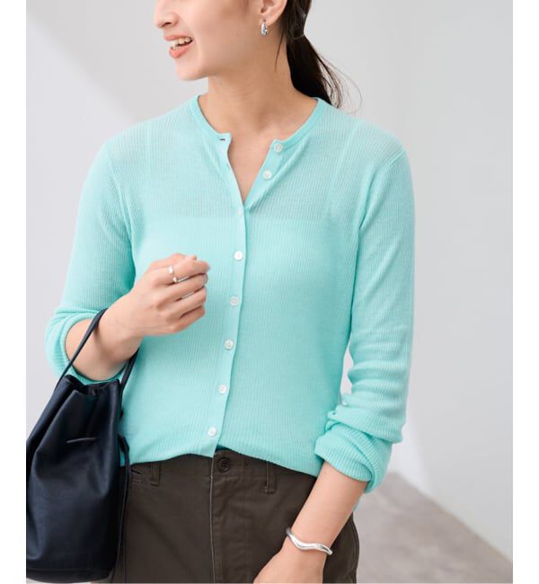 FRAMeWORK「≪追加≫スイビコットンリブカーディガン」|カーディガン|ブルー A