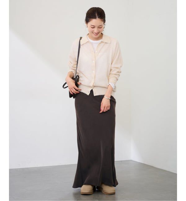 FRAMeWORK「シアーシャギー衿付きカーディガン」|カーディガン|