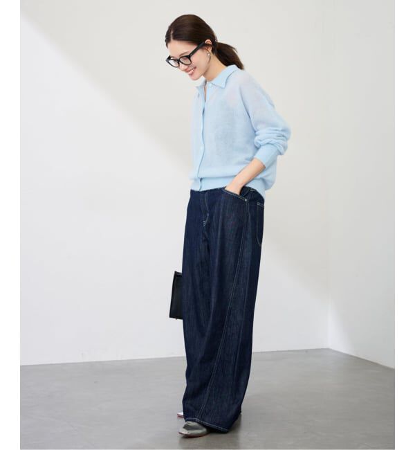 FRAMeWORK「シアーシャギー衿付きカーディガン」|カーディガン|