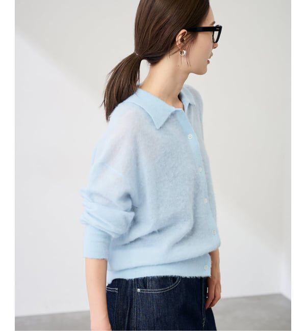 FRAMeWORK「シアーシャギー衿付きカーディガン」|カーディガン|