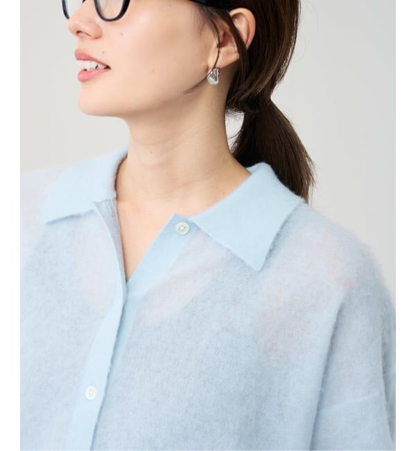 FRAMeWORK「シアーシャギー衿付きカーディガン」|カーディガン|