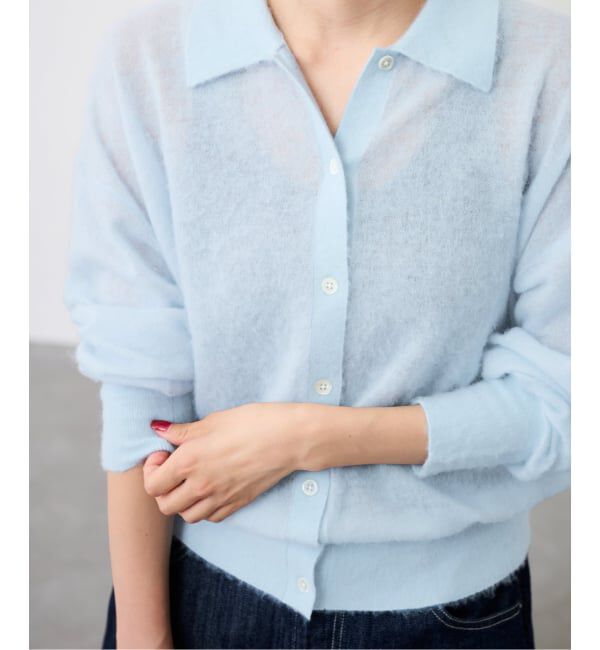 FRAMeWORK「シアーシャギー衿付きカーディガン」|カーディガン|