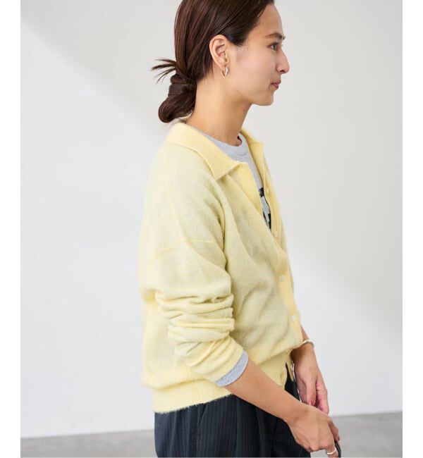 FRAMeWORK「シアーシャギー衿付きカーディガン」|カーディガン|