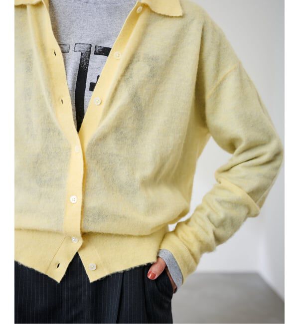 FRAMeWORK「シアーシャギー衿付きカーディガン」|カーディガン|