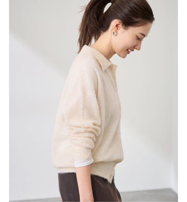 FRAMeWORK「シアーシャギー衿付きカーディガン」|カーディガン|