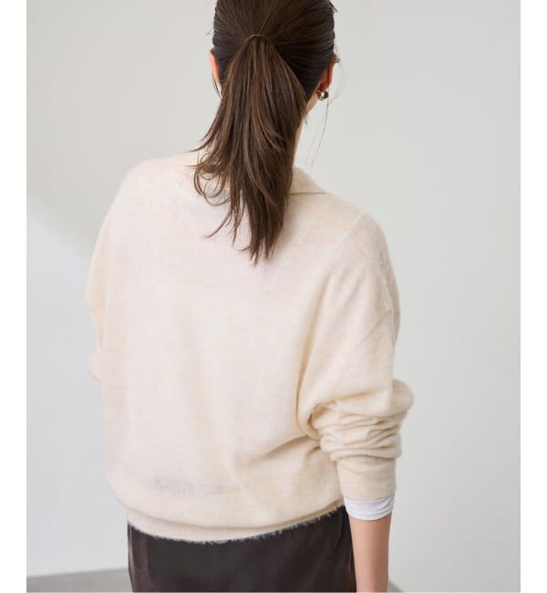 FRAMeWORK「シアーシャギー衿付きカーディガン」|カーディガン|