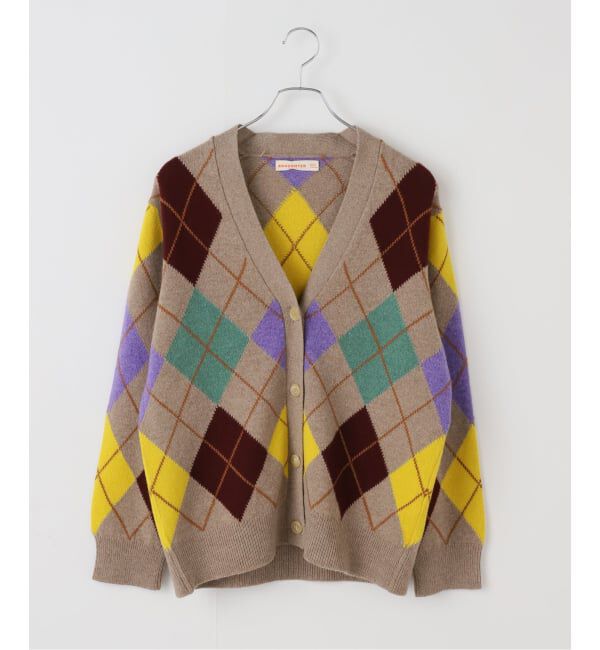 FRAMeWORK「&DAUGHTER ARGYLE GRANAD CARDIGAN 6」|カーディガン|イエロー