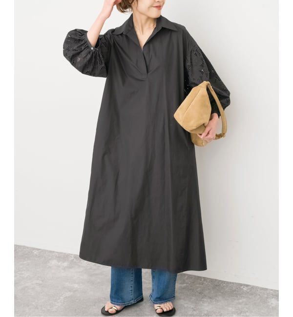 Spick and Span「TICCA / ティッカ フラワーレースワンピース」|ワンピース|グレー