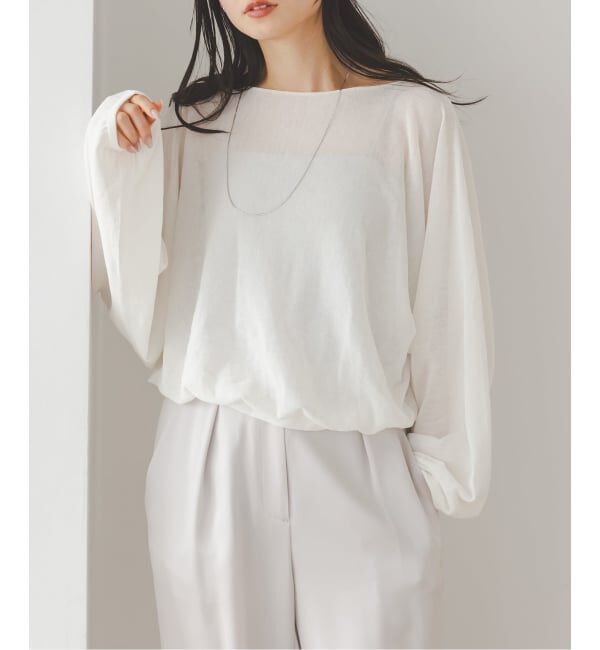 NOBLE「《予約》ワイドスリーブ ショートプルオーバー」|ニット・セーター|