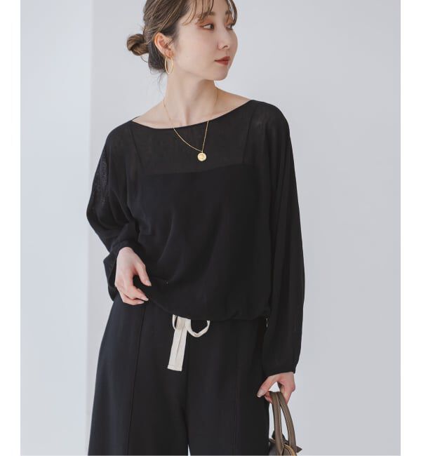 NOBLE「《予約》ワイドスリーブ ショートプルオーバー」|ニット・セーター|