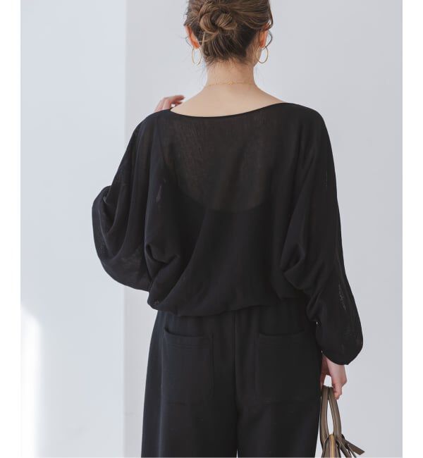 NOBLE「《予約》ワイドスリーブ ショートプルオーバー」|ニット・セーター|