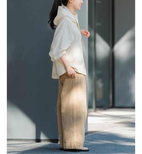 FRAMeWORK「≪追加≫リネンPLタッサーフードショートブルゾン 3」|ブルゾン・スタジャン|