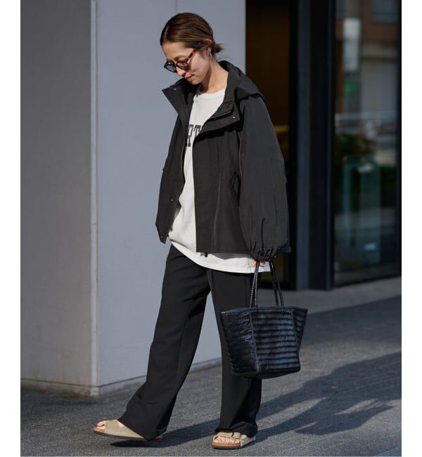 FRAMeWORK「≪追加≫リネンPLタッサーフードショートブルゾン 3」|ブルゾン・スタジャン|