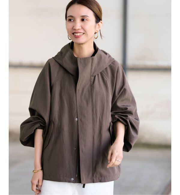 FRAMeWORK「≪追加≫リネンPLタッサーフードショートブルゾン 3」|ブルゾン・スタジャン|